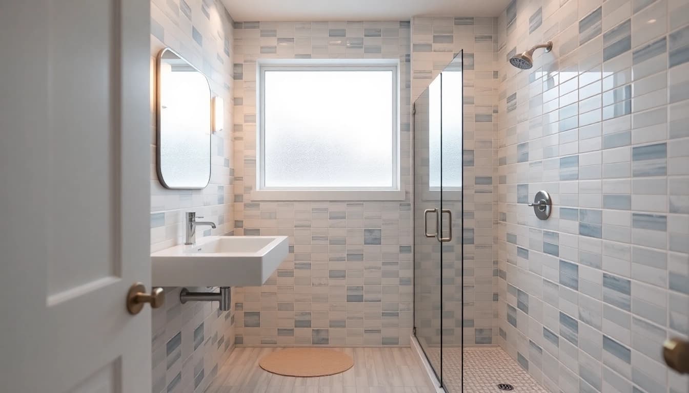 Transforming a small bathroom remodel with modern designs and natural light for a stylish appearance.