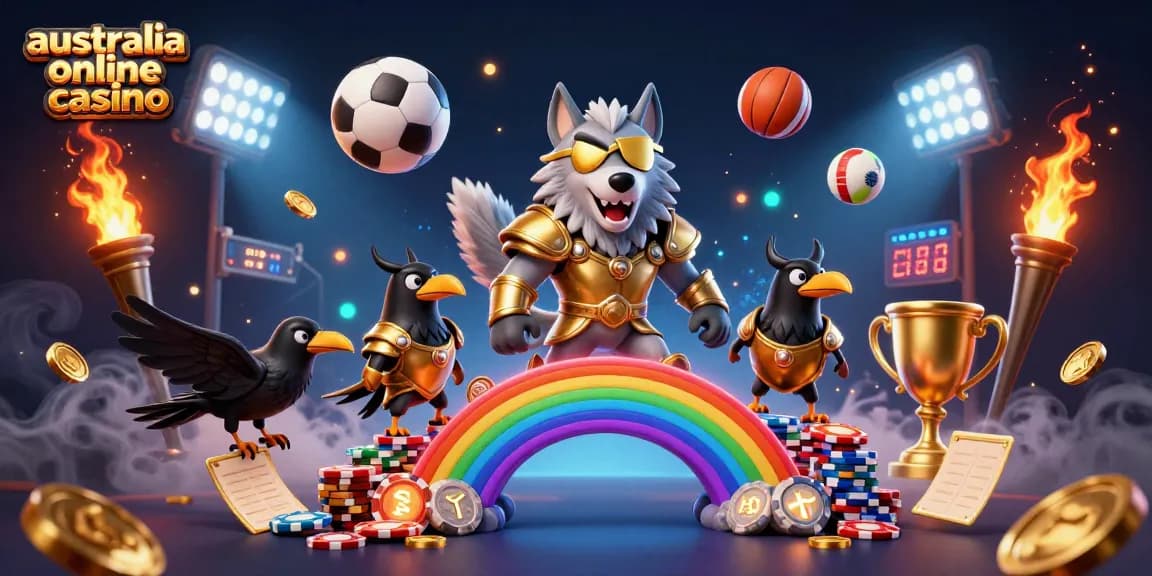 Experience thrilling action at the australia online casino with vibrant 3D characters and dynamic sports elements.