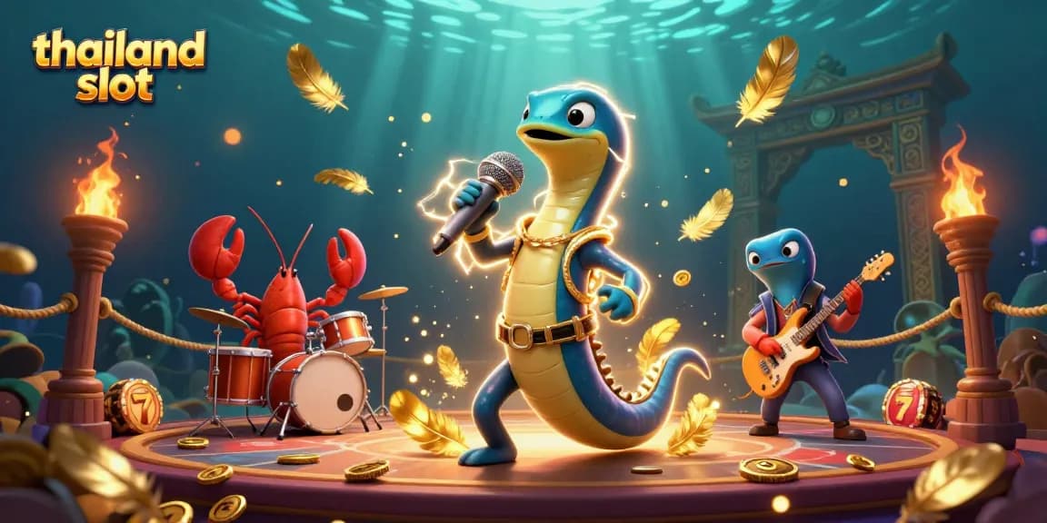 Experience the thrill of thailand slot with a lively underwater casino scene featuring vibrant 3D characters.