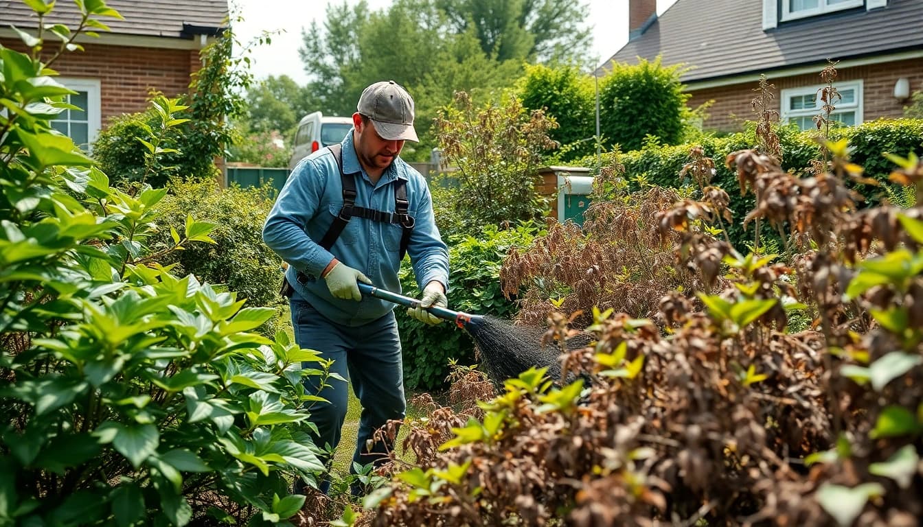 Effective Japanese Knotweed Removal in progress, demonstrating professional techniques and tools.