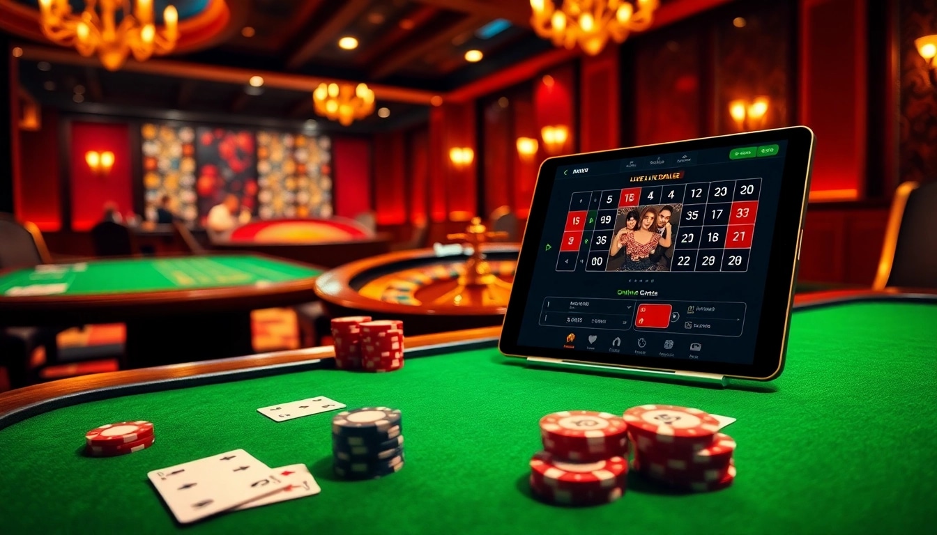 Engage in thrilling gameplay with ink vao 12bet at luxurious online casino tables featuring vibrant poker chips and live dealer action.
