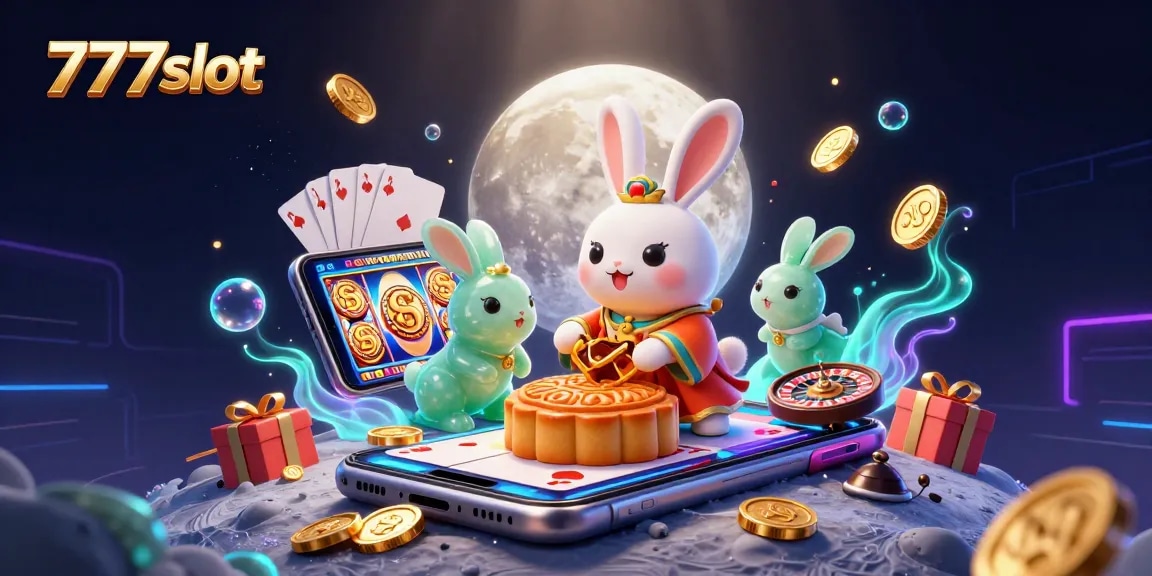 Menangkan jackpot dengan 777slot dalam ilustrasi kasino yang penuh warna dan detail.