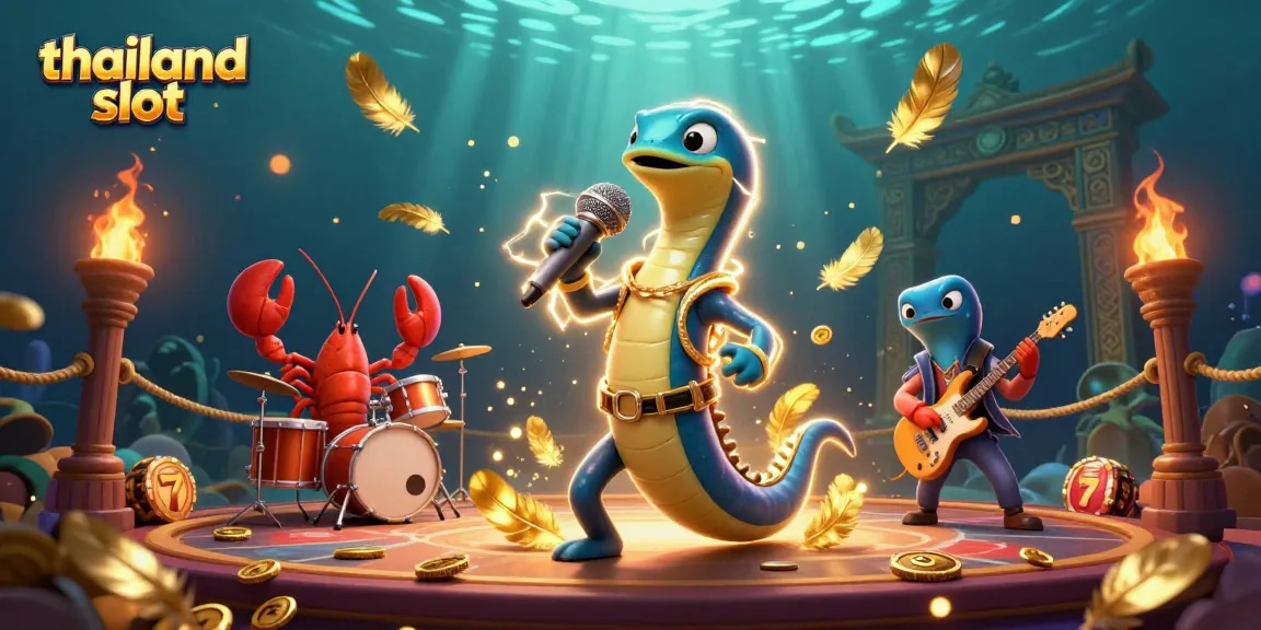 Experience the thrill of thailand slot with a lively underwater casino scene featuring vibrant 3D characters.
