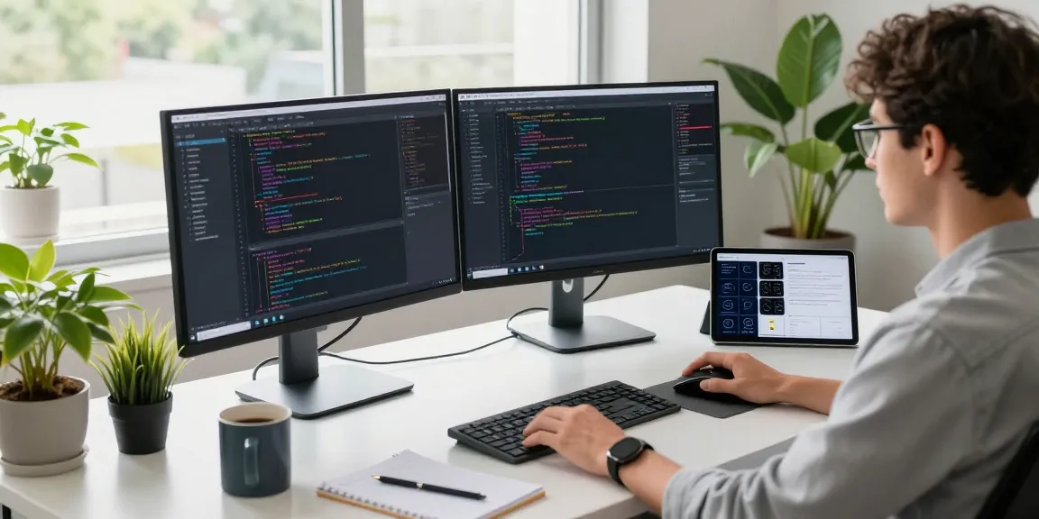 Discover telegram中文版下载 in a modern tech workspace filled with coding essentials and a vibrant atmosphere.