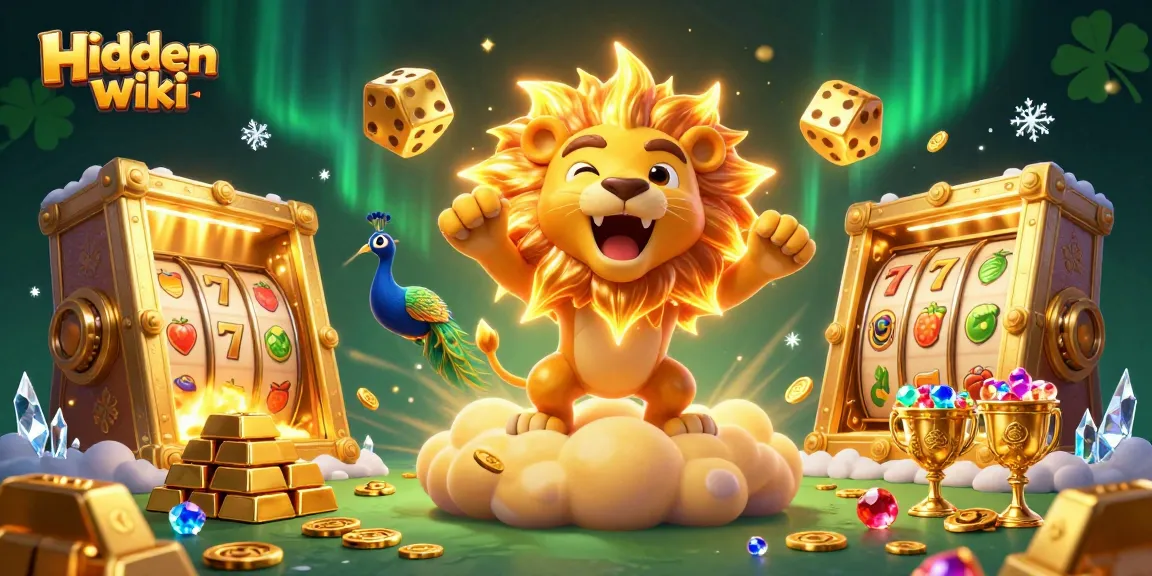 Spin the hidden wiki-themed jackpot reels alongside the roaring sun lion, invoking the thrill of casino winnings.