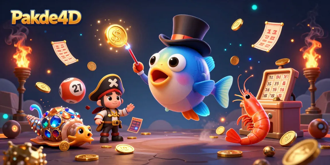 Pakde4D engages players with exciting lottery action featuring a glowing anglerfish amid dynamic game elements.
