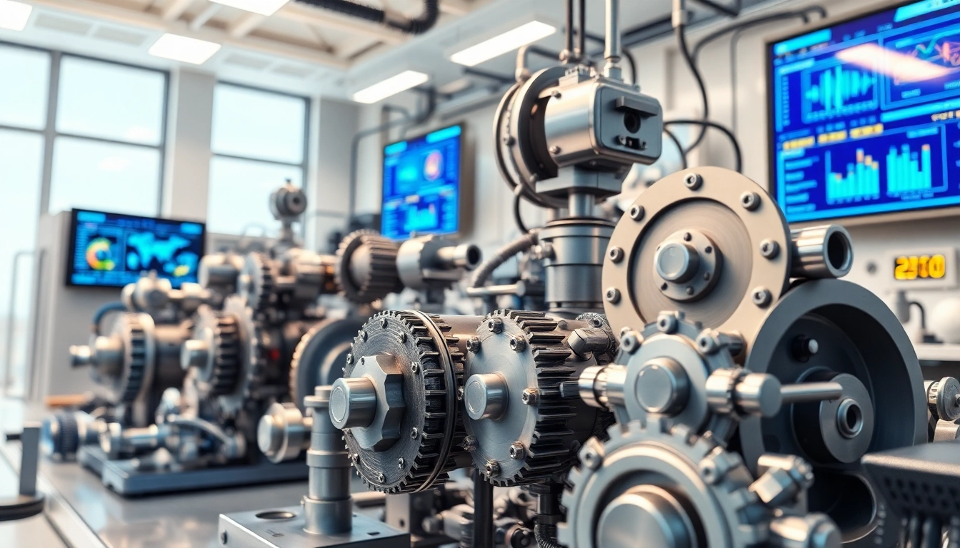 Technische Animation zeigt lebendige 3D-Modelle mechanischer Systeme in moderner Umgebung.