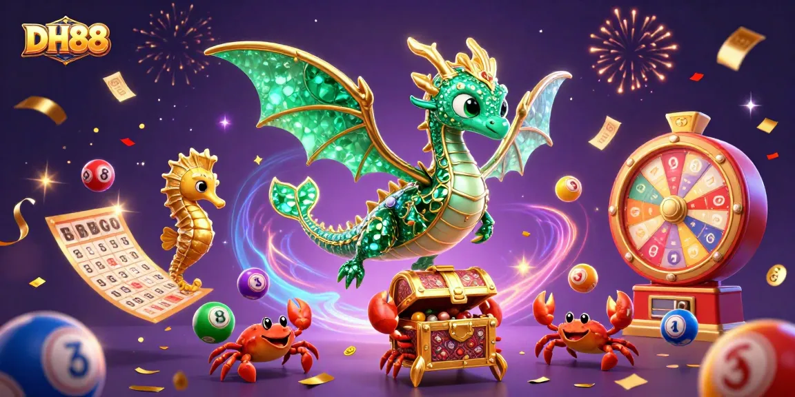 Experience thrilling lottery action at DH88 with vibrant characters and dynamic game elements.