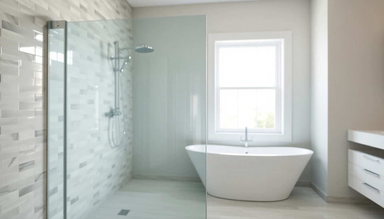 Showcasing shower screens semi frameless in a contemporary bathroom, highlighting clarity and modern elegance.
