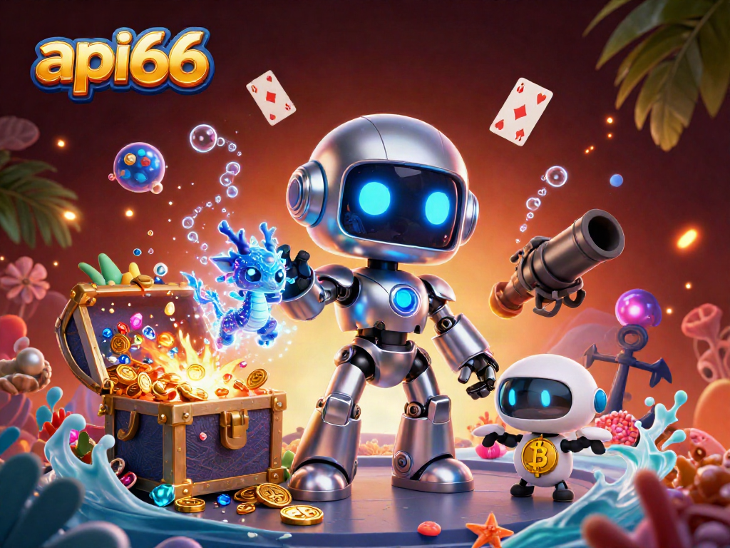 Engage with thrilling gameplay at api66, featuring a vibrant scene of treasure and action!