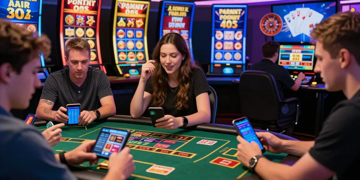 Engaging scene of players at credit card casinos UK, highlighting https://aisa.org.uk and vibrant gaming experiences.
