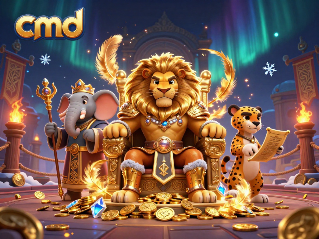 Engage with cmd's thrilling casino experience featuring a lion king, elephant advisor, and cheetah messenger.
