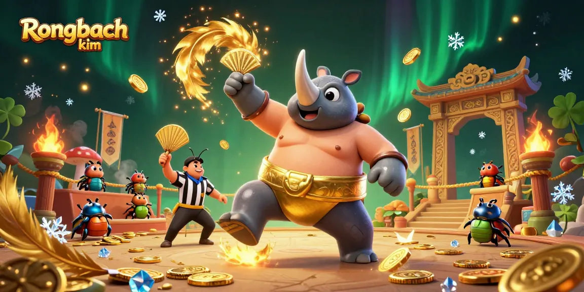 Experience thrilling action in Rongbach kim themed match with cartoon characters and dynamic casino elements.