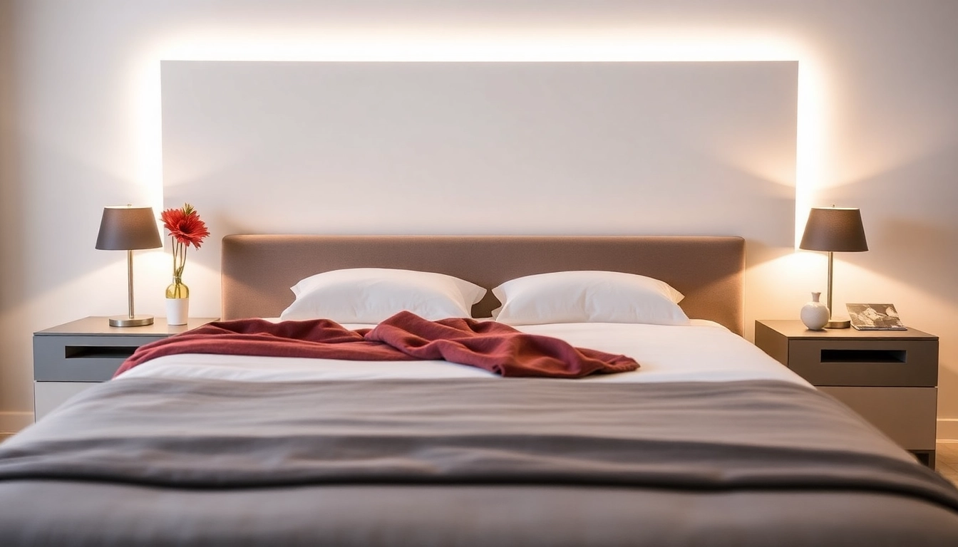 Materasso matrimoniale memory visibile su un letto moderno e accogliente, ideale per un sonno rigenerante.