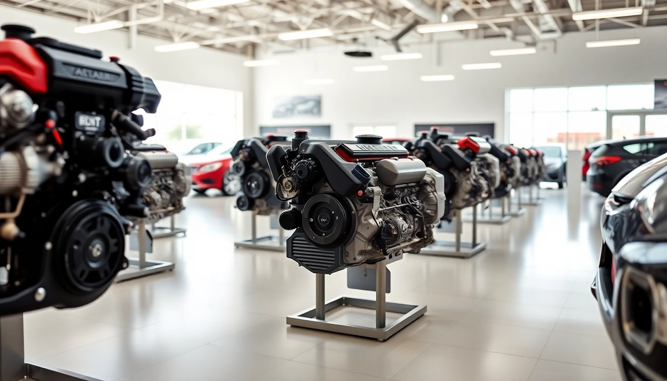 Showcase of quality used engines available at a professional dealership.