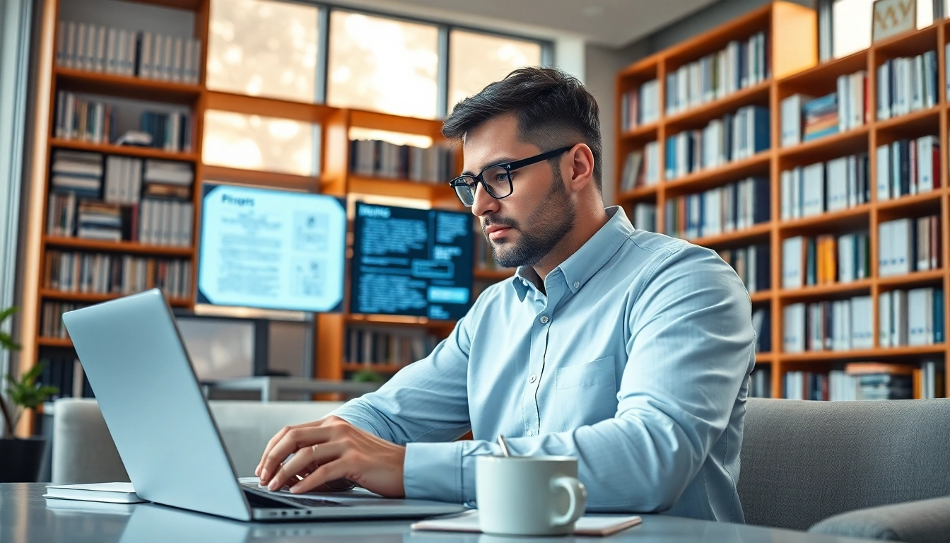 Creating Technical Documentation Services with a professional writer in a bright office