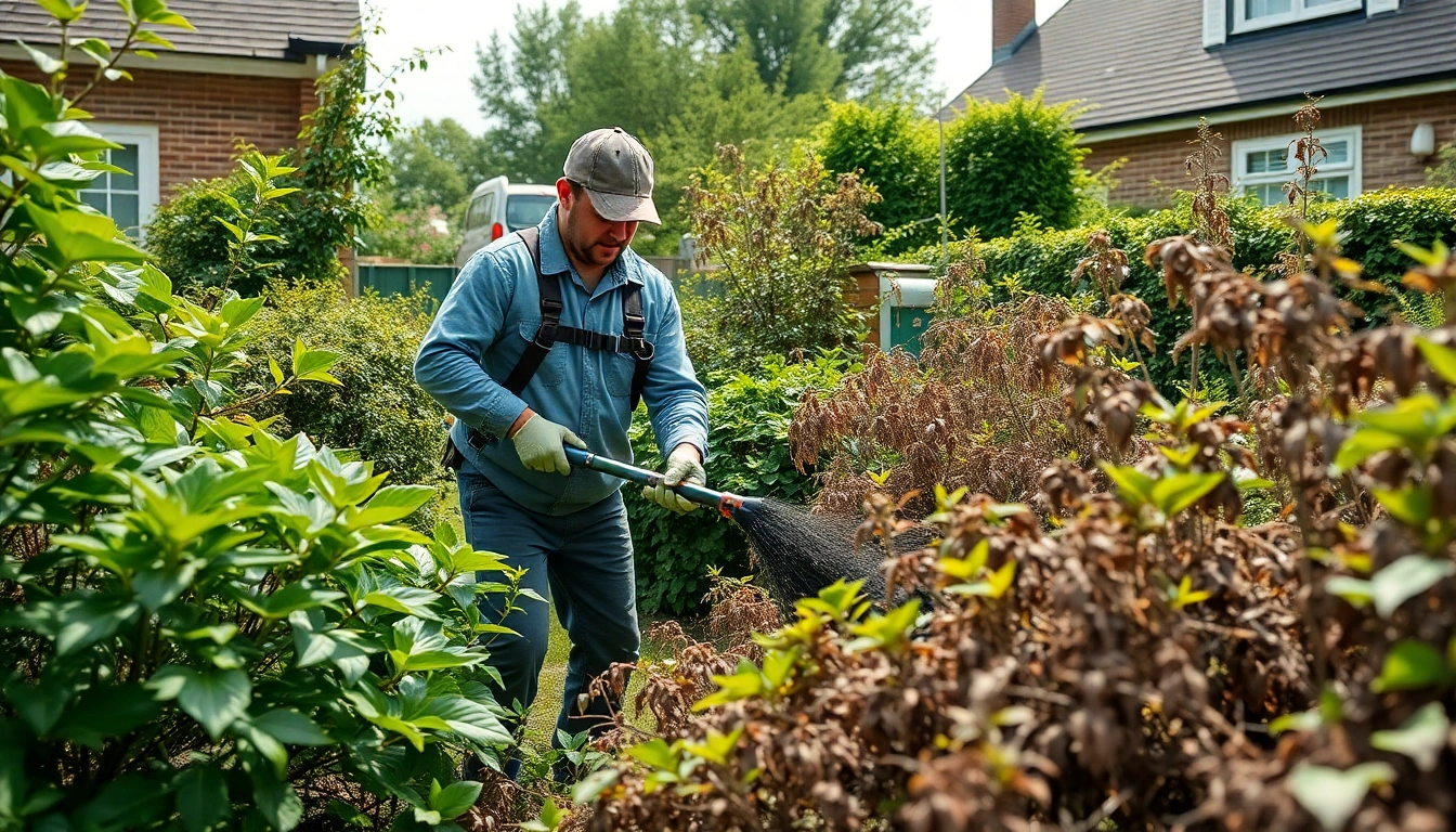 Effective Japanese Knotweed Removal in progress, demonstrating professional techniques and tools.