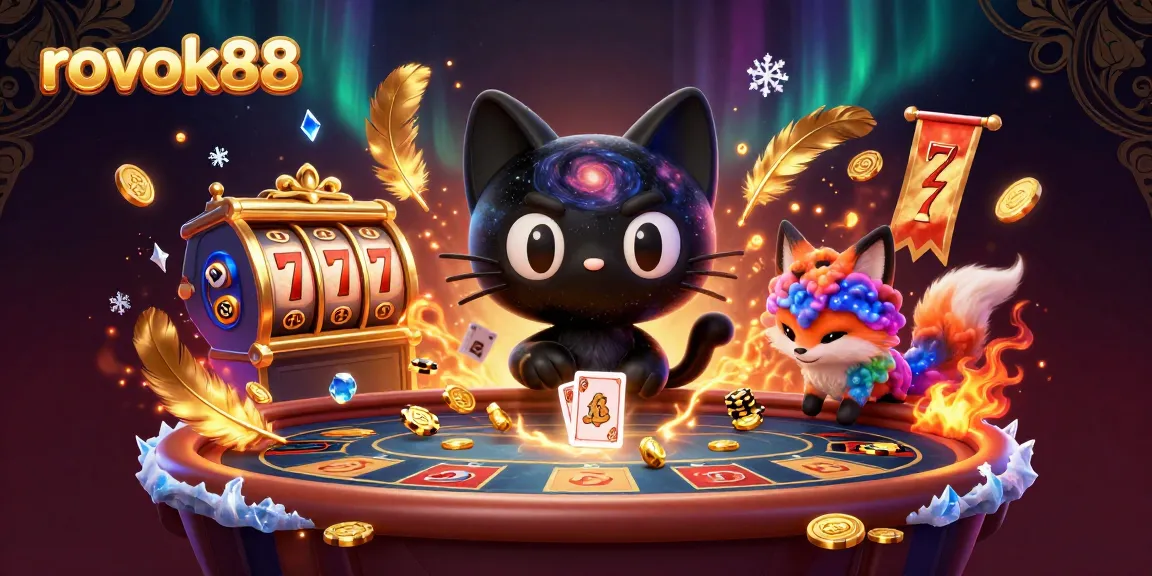 Experience the excitement of rokok88 with vibrant casino elements and captivating characters in a cosmic scene.