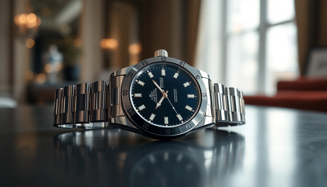 Showcasing a detailed rolex replica watch with polished features reflecting luxury.