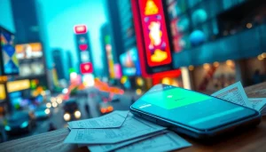 Engaging scene of sports betting in India highlighting a smartphone with a betting app.