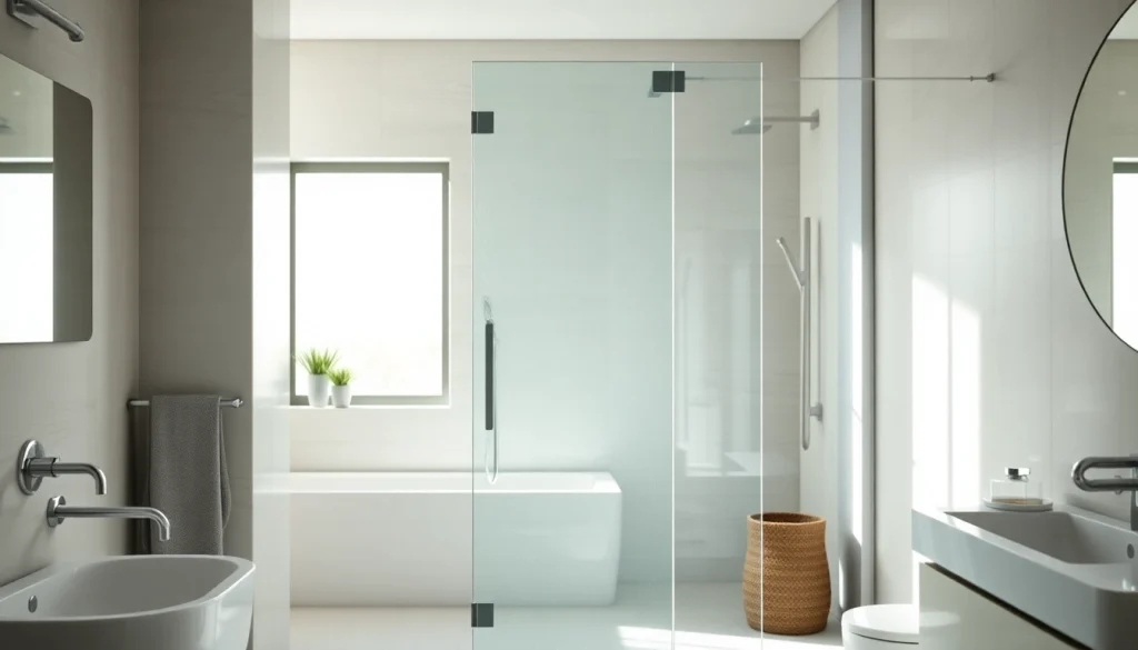 Installez une paroi de douche sirhona en verre contemporain avec un design élégant.