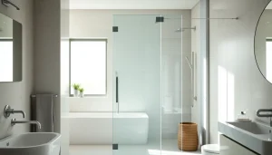 Installez une paroi de douche sirhona en verre contemporain avec un design élégant.