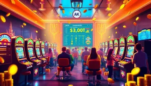 Situs kode4d online gaming environment showcasing vibrant slot games and enthusiastic players.