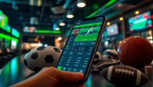 Engaging sportsbook interface showcasing features of sportsbooks in California on a mobile app.