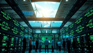 Trusted cloud mining sites featuring modern AI-driven facilities with renewable energy sources.