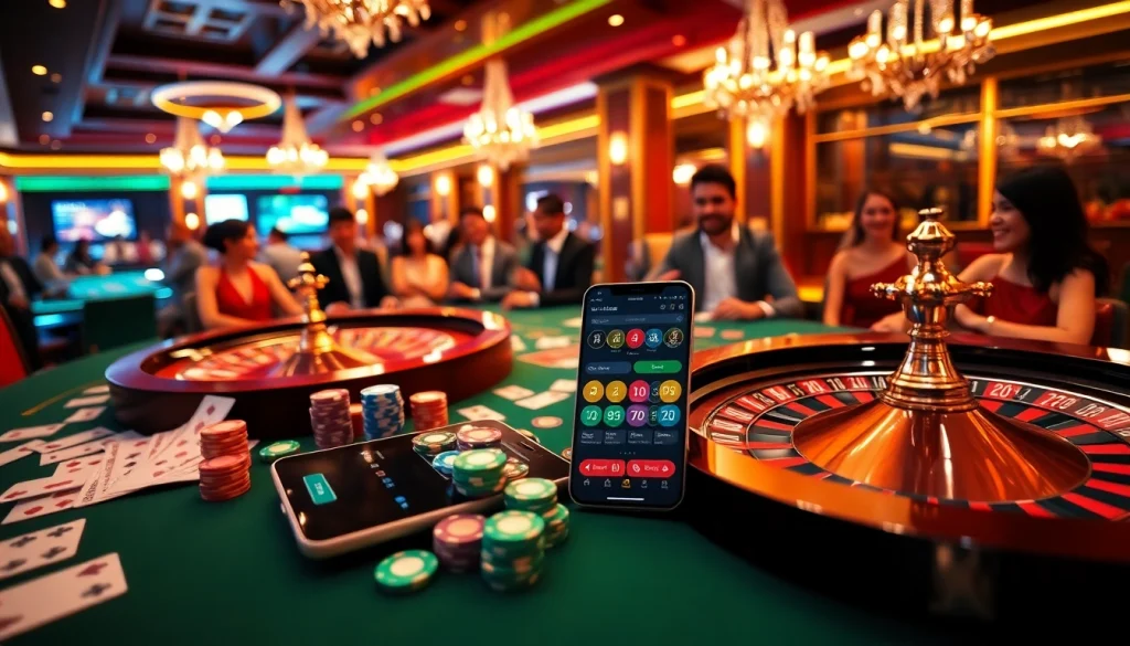 Experience the excitement of j88 gaming at a luxurious casino table with colorful chips and cards.
