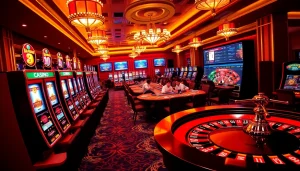 Experience bk8thai ทางเข้า gaming with vibrant casino machines and engaging online betting interfaces.