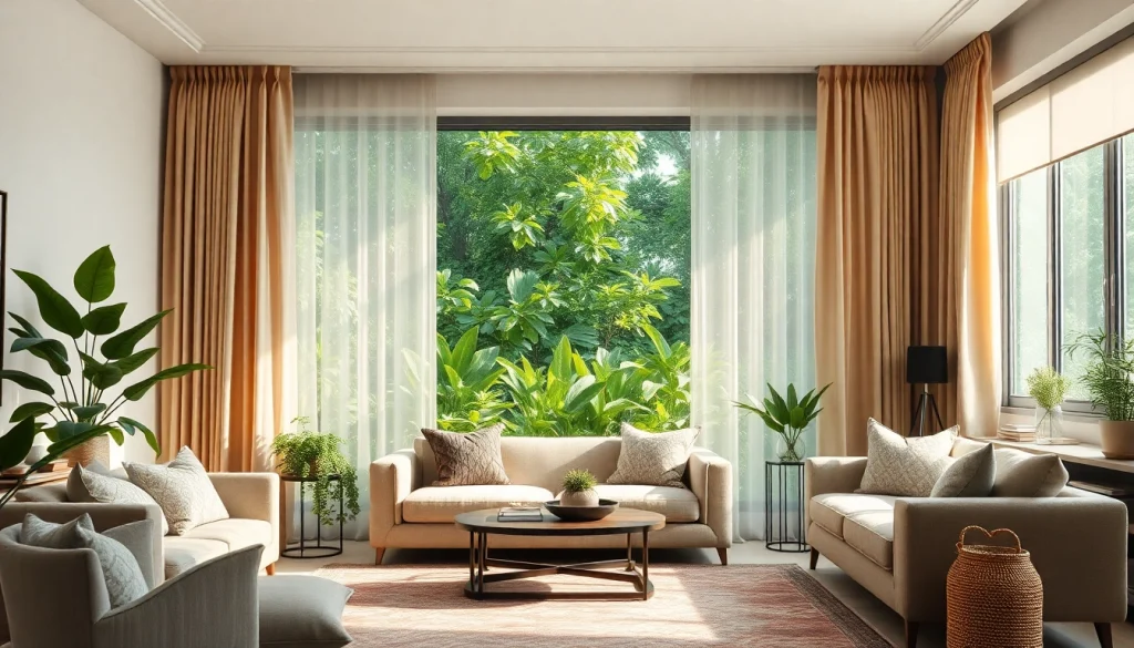 Verrijk je interieur met verduisterende gordijnen die de zon blokkeren voor meer privacy.
