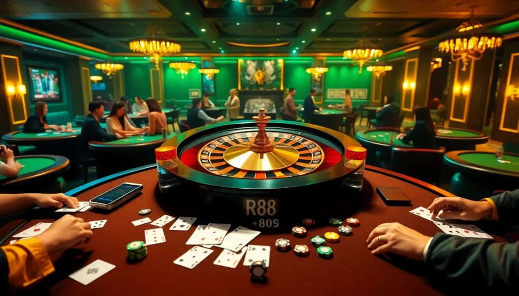 Experience thrilling gameplay at RR88 with roulette and poker action that captures excitement and luxury.