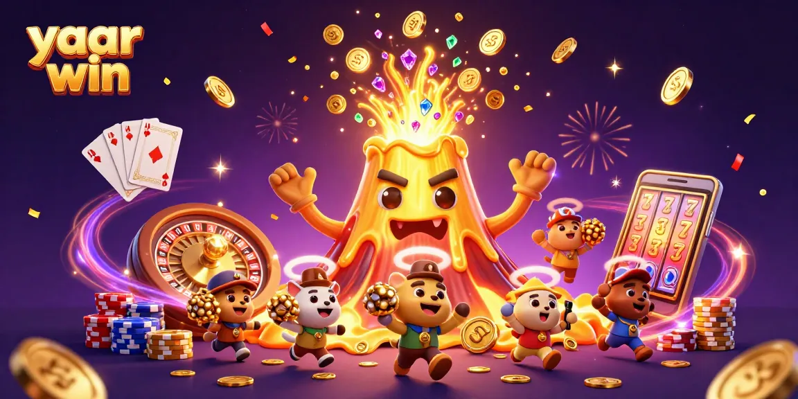 Spin to win with yaar win at an epic 3D casino scene bursting with treasures.