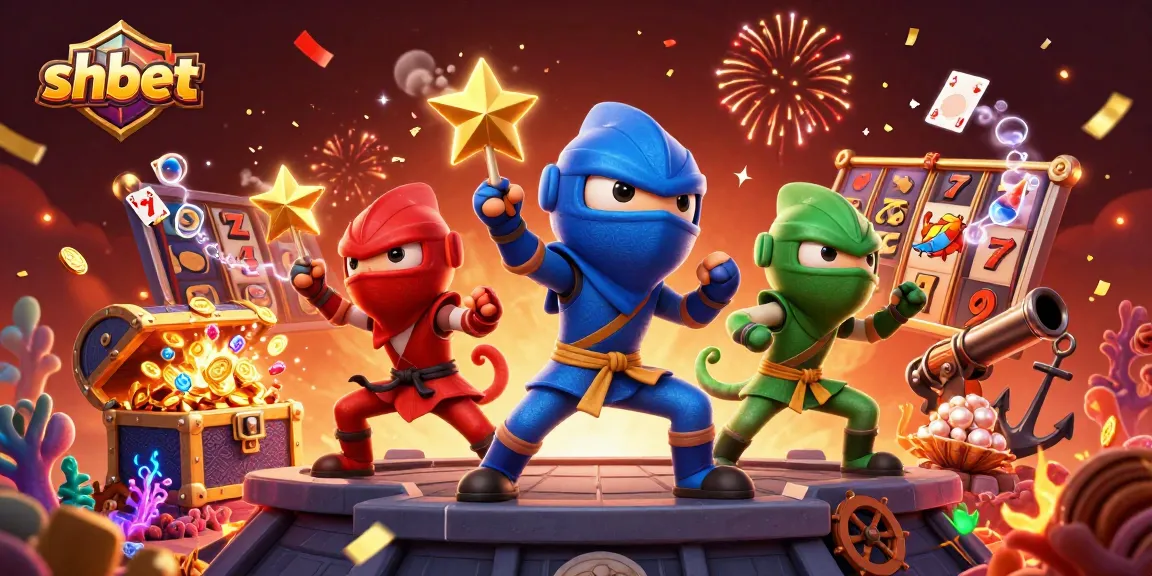 Experience thrilling shbet action with chameleons amidst vibrant casino elements in a dynamic 3D scene.